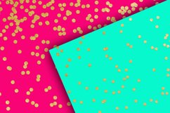 Gold Foil Dot Confetti Digital Paper - pink &amp; mint Product Image 2