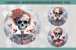 Scary Skeleton Wind Spinner Sublimation Bundle| Winter PNG Product Image 1