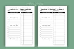 Free Productivity Daily Planner Template Canva - Minimalist Product Image 3
