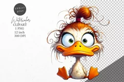 Christmas clipart, Duckling clipart, Winter clipart Product Image 1