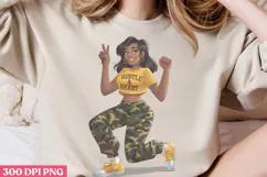Empowering Black Girl Clipart PNG Product Image 2