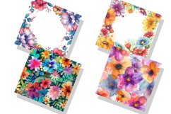 Colorful Floral Digital Paper Bundle Product Image 2