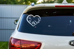 Hearts with the word dad. SVG cutting and sublimation. Product Image 3