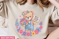 Best mom ever PNG, Cute Animals Mothers Day Clipart PNG Product Image 3