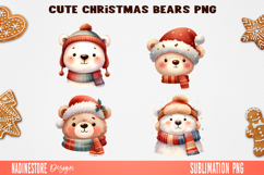 Christmas Watercolor Characters Clipart Bundle PNG Product Image 4
