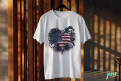 American Flag Gothic Heart Sublimation Product Image 2