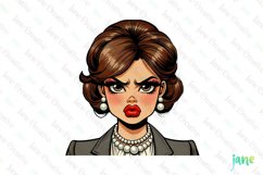 Angry Young Girl Sublimation Clipart Product Image 1
