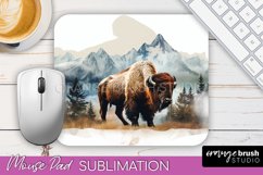 Wild Animals Mouse Pad, Mountain Mousepad Sublimation Product Image 1