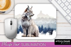 Wild Animals Mouse Pad, Mountain Mousepad Sublimation Product Image 1