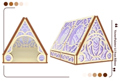 Greenhouse Book Nook Laser Cut File Dollhouse Shelf Insert Product Image 6