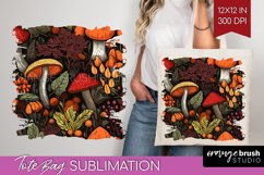 Autumn Forest Tote Bag - Fall Tote Bag PNG Sublimation Product Image 1