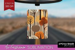 Autumn Forest Air Freshener PNG - Fall PNG Sublimation Product Image 1