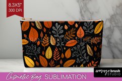 Autumn Forest Cosmetic Bag - Fall Makeup Bag PNG Sublimation Product Image 1