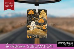 Autumn Forest Air Freshener PNG - Fall PNG Sublimation Product Image 1