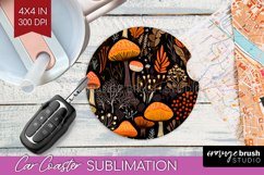 Autumn Forest Car Coaster - Fall Coaster PNG Sublimation Product Image 1