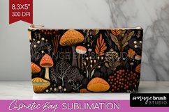 Autumn Forest Cosmetic Bag - Fall Makeup Bag PNG Sublimation Product Image 1