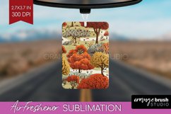 Autumn Forest Air Freshener PNG - Fall PNG Sublimation Product Image 1