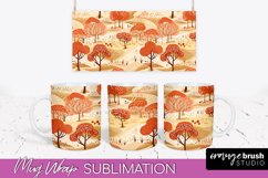 Fall Mug Wrap - Autumn Forest PNG Sublimation Design Product Image 1