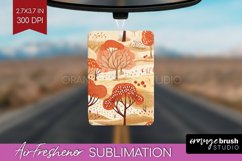 Autumn Forest Air Freshener PNG - Fall PNG Sublimation Product Image 1