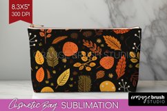 Autumn Forest Cosmetic Bag - Fall Makeup Bag PNG Sublimation Product Image 1