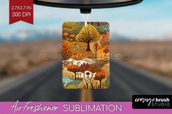 Autumn Forest Air Freshener PNG - Fall PNG Sublimation Product Image 1
