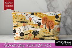 Autumn Forest Cosmetic Bag - Fall Makeup Bag PNG Sublimation Product Image 1