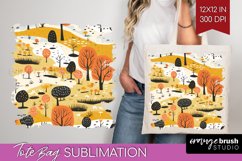 Autumn Forest Tote Bag - Fall Tote Bag PNG Sublimation Product Image 1