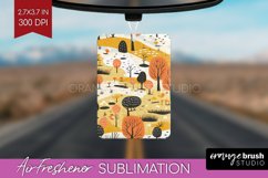 Autumn Forest Air Freshener PNG - Fall PNG Sublimation Product Image 1