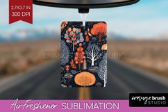 Autumn Forest Air Freshener PNG - Fall PNG Sublimation Product Image 1