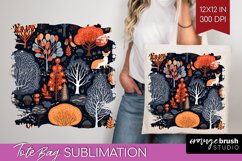 Autumn Forest Tote Bag - Fall Tote Bag PNG Sublimation Product Image 1