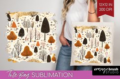 Autumn Forest Tote Bag - Fall Tote Bag PNG Sublimation Product Image 1