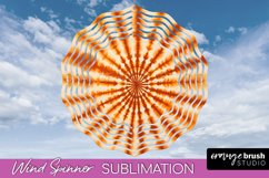 Autumn Tie Dye Wind Spinner Sublimation - Fall Wind Spinner Product Image 1