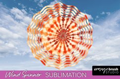 Autumn Tie Dye Wind Spinner Sublimation - Fall Wind Spinner Product Image 1
