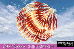Autumn Tie Dye Wind Spinner Sublimation - Fall Wind Spinner Product Image 1