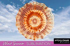 Autumn Tie Dye Wind Spinner Sublimation - Fall Wind Spinner Product Image 1