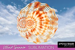 Autumn Tie Dye Wind Spinner Sublimation - Fall Wind Spinner Product Image 1
