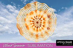 Autumn Tie Dye Wind Spinner Sublimation - Fall Wind Spinner Product Image 1