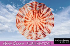 Autumn Tie Dye Wind Spinner Sublimation - Fall Wind Spinner Product Image 1