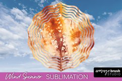 Autumn Tie Dye Wind Spinner Sublimation - Fall Wind Spinner Product Image 1
