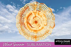 Autumn Tie Dye Wind Spinner Sublimation - Fall Wind Spinner Product Image 1