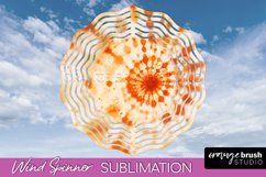 Autumn Tie Dye Wind Spinner Sublimation - Fall Wind Spinner Product Image 1