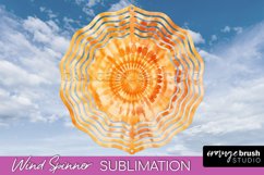 Autumn Tie Dye Wind Spinner Sublimation - Fall Wind Spinner Product Image 1