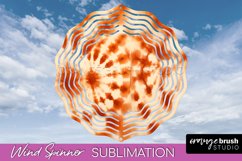 Autumn Tie Dye Wind Spinner Sublimation - Fall Wind Spinner Product Image 1