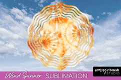 Autumn Tie Dye Wind Spinner Sublimation - Fall Wind Spinner Product Image 1