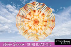 Autumn Tie Dye Wind Spinner Sublimation - Fall Wind Spinner Product Image 1