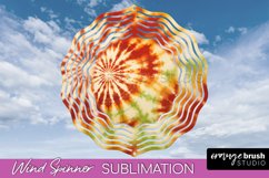 Autumn Tie Dye Wind Spinner Sublimation - Fall Wind Spinner Product Image 1
