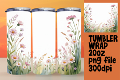 Customizable 20oz Tumbler File , Flowers Product Image 1