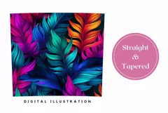 Tropical Tumbler Sublimation Design, Colorful Tumbler Design Product Image 3