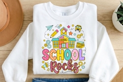 School Rocks PNG, Back to School PNG, Teacher Shirt Design Product Image 1