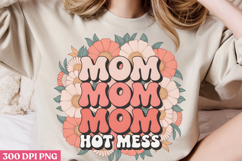 Mom hot mess PNG, Retro Mother Sublimation PNG Product Image 3